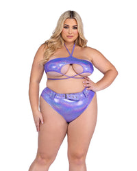 Roma Rave Festival Shimmer Top with Underboob Cutout