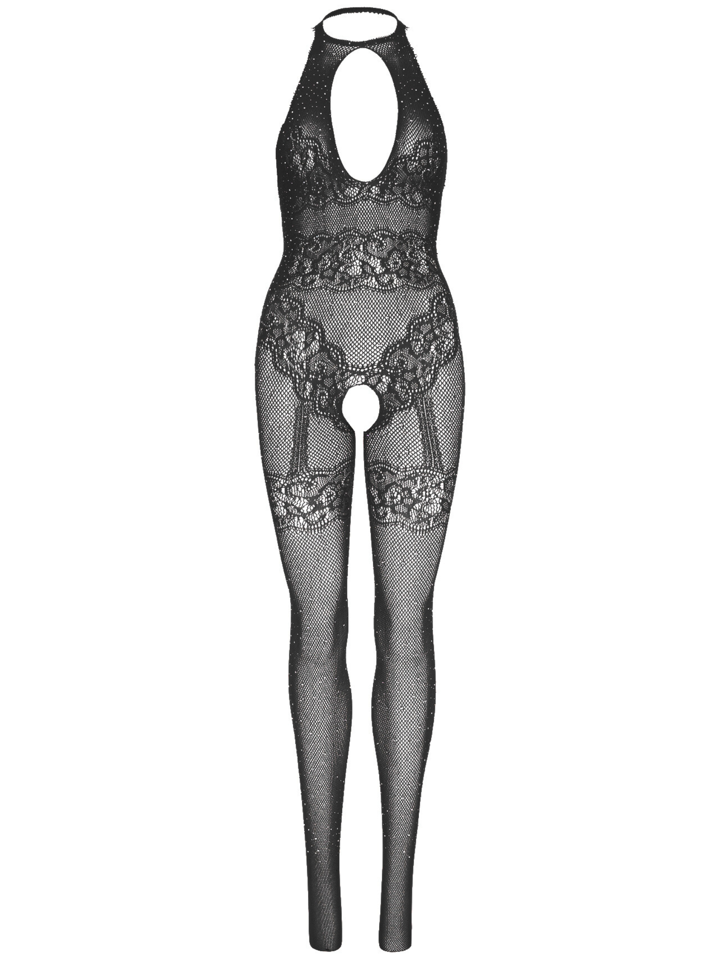 Just Between Us Rhinestone Lace Bodystocking