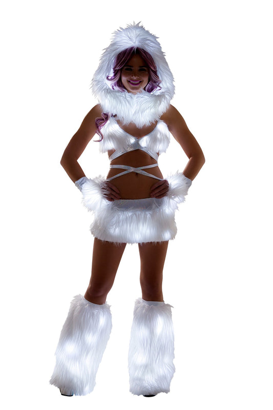 Rave FF427 - Faux Fur Light-Up Skirt - J. Valentine.