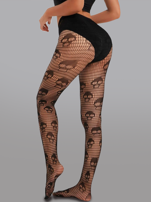Dark Skull Mesh Tights.
