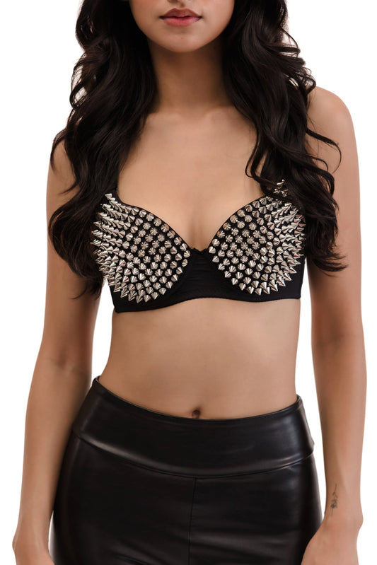 Steel Siren Studded Bralette Top