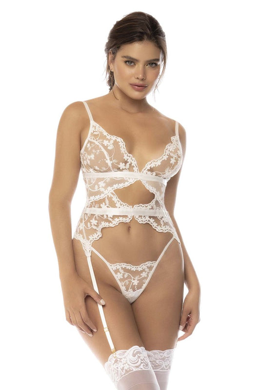 Mapale 8834 MaX Curvy Sizeine Two Piece Set Color Star White.