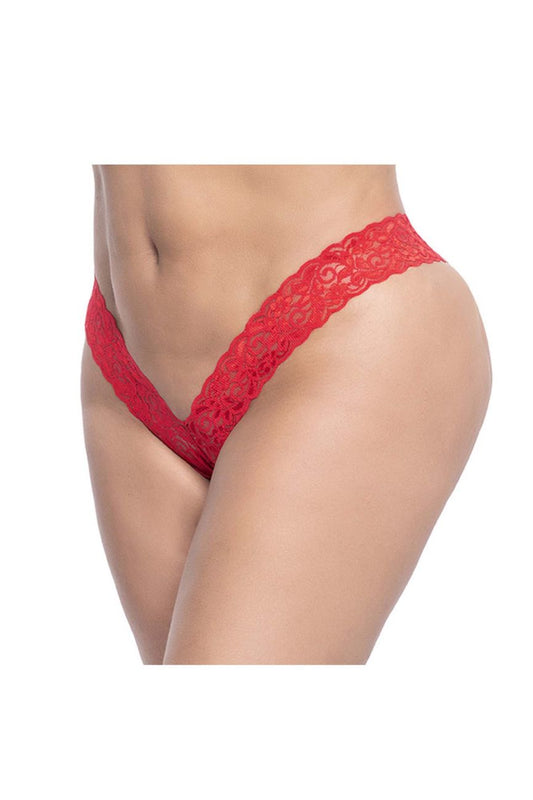 Mapale 93X Curvy Size Lace Boyshort Color Red.