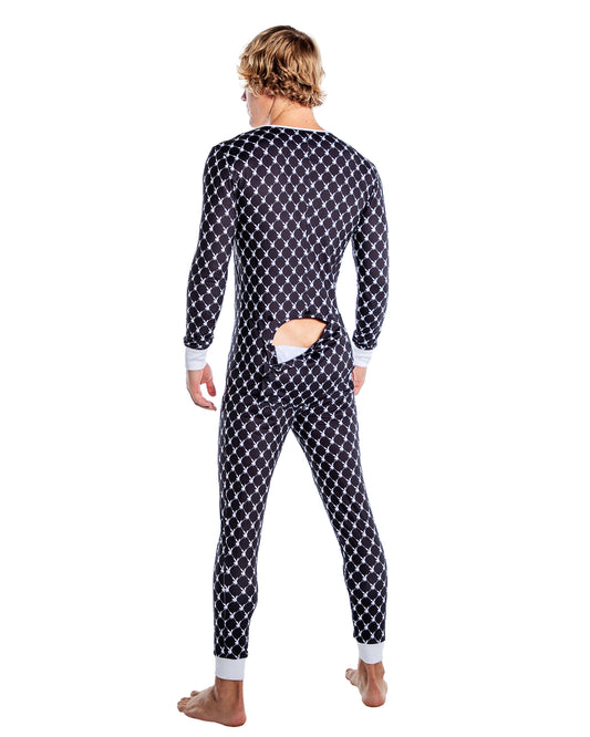 Playboy Mens Bunny Cozy Lounge Union Suit Roma Confidential