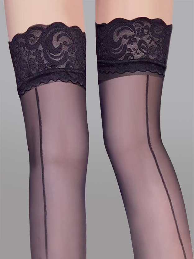 Bow Detail Sheer Lace Stocking.