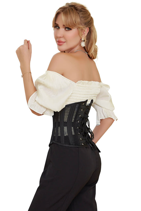 Plus Size Net Underbust Corset.