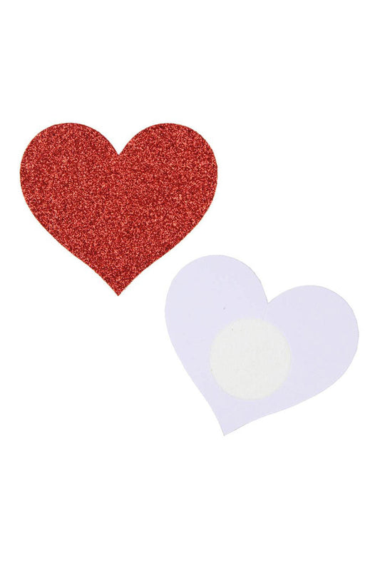 Red Glitter Heart Pasties.