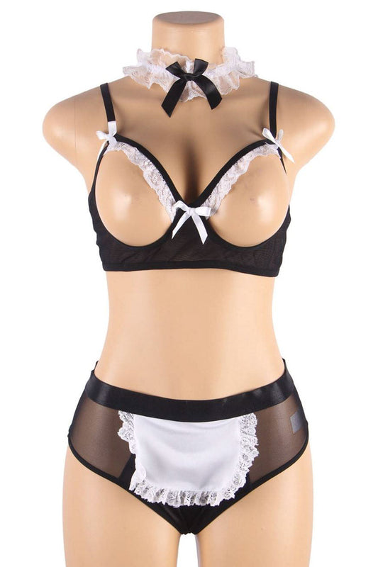 Open Cup Maid Bedroom Costume.