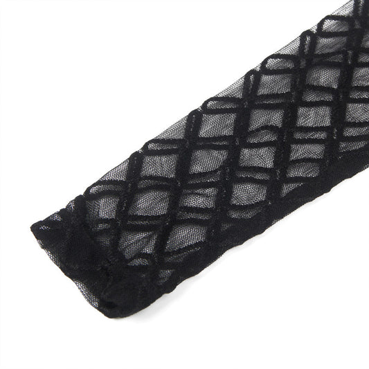 High Neck Mesh Sleeve Lingerie Teddy.