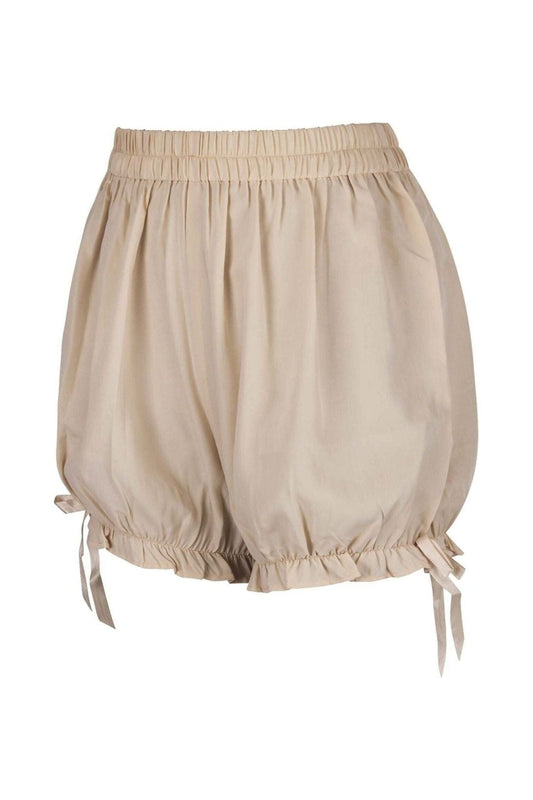 Beige Cotton Bloomers.