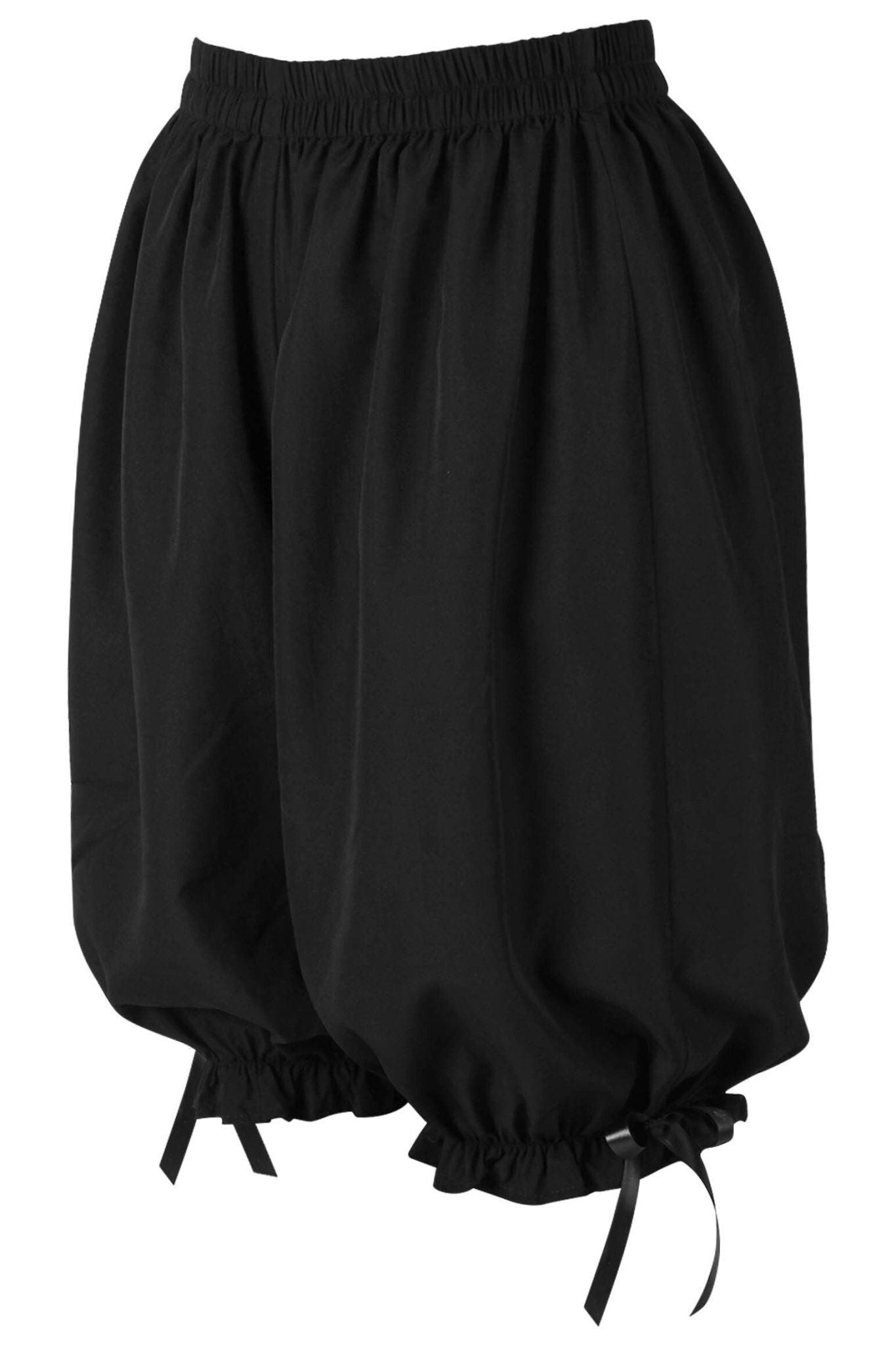 Black Crepe Long Bloomers