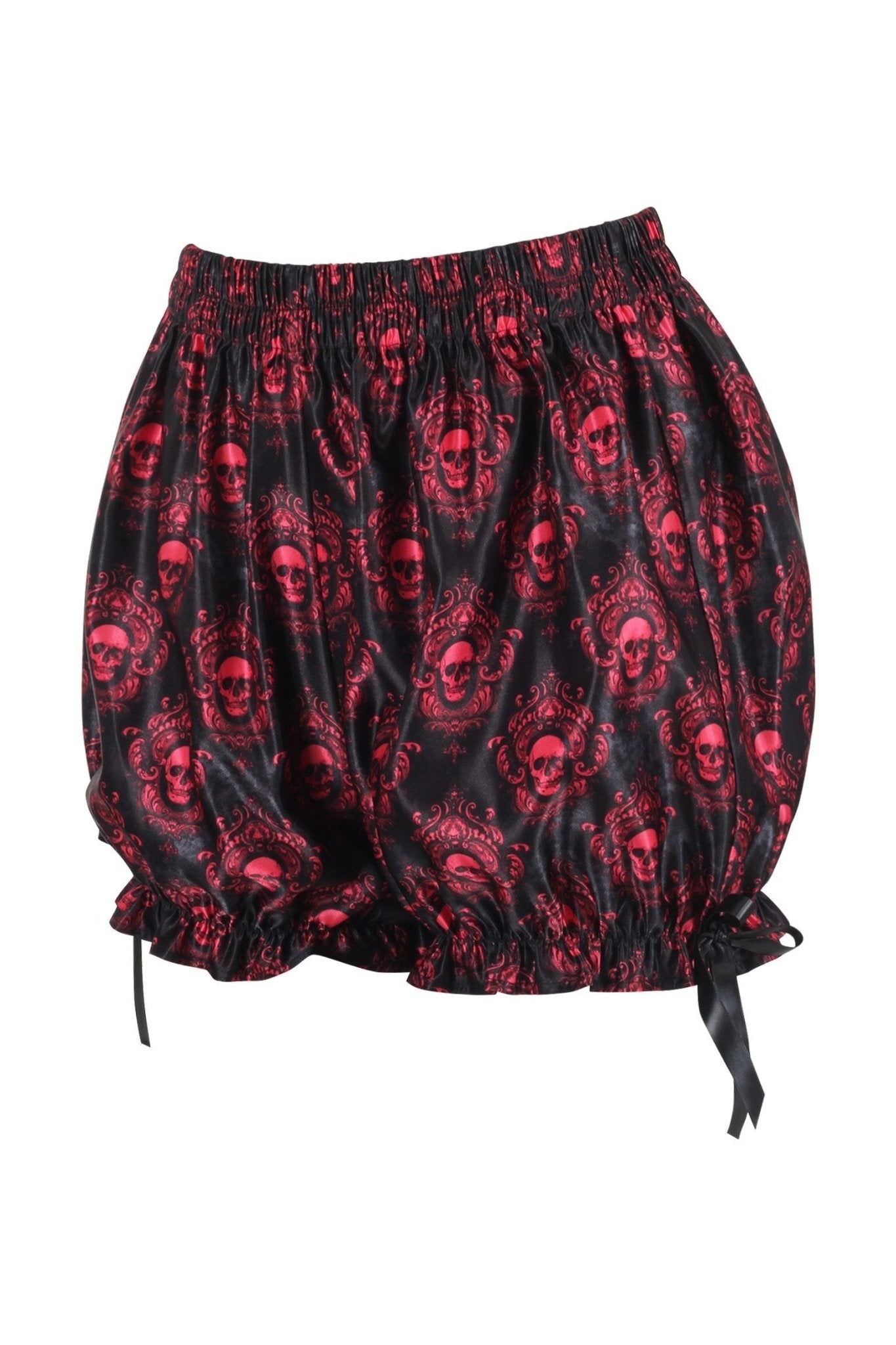 Black & Red Gothic Skull Print Bloomers