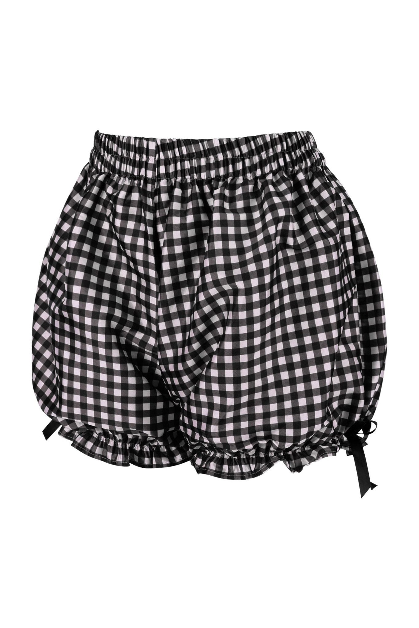 Black/White Gingham Crepe Bloomer