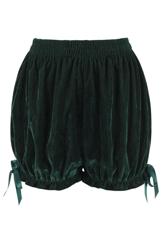 Dark Green Velvet Bloomers