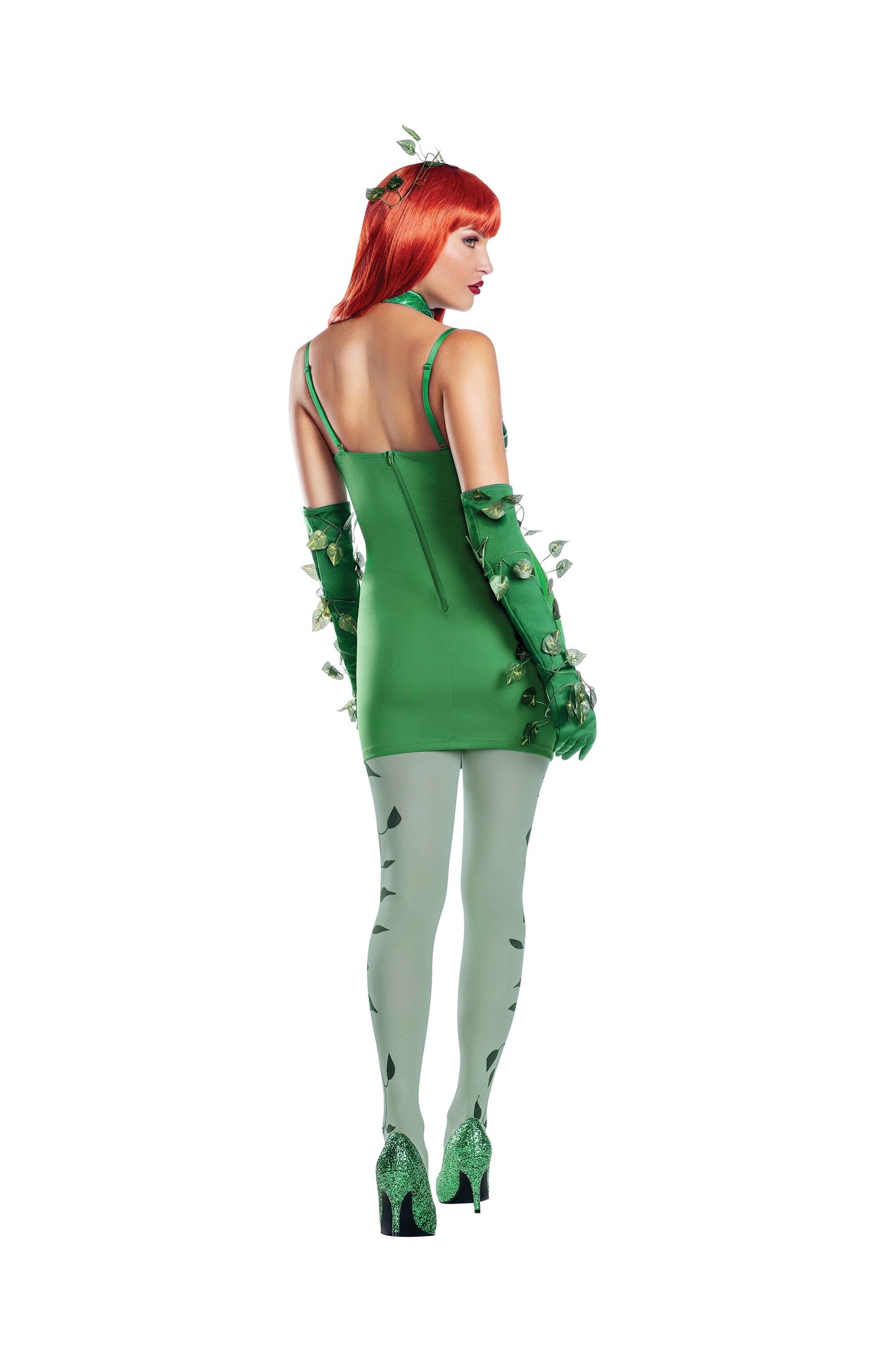 Dreamgirl Poison Oak Bodycon Dress with Stretch Backside Women’s Costume – Sexy Nature-Inspired Outfit