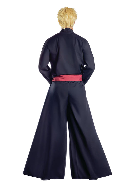 Dreamguy Samurai Kimono-Inspired Woven Wrap Shirt Men’s Costume – Japanese Warrior Outfit