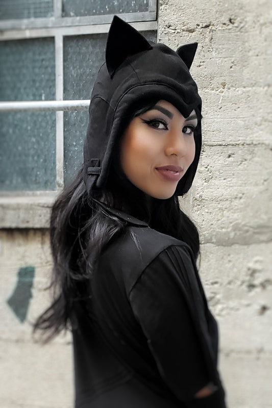 5D x Eyecon Cat Flight Helmet - black cotton