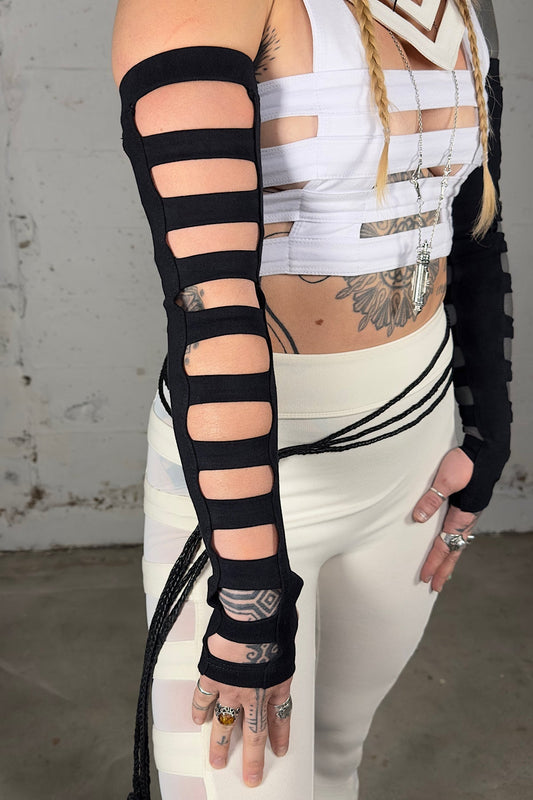 Five and Diamond Cage Arms - black cotton