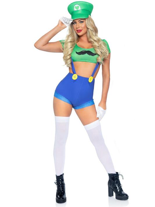 Gamer Sidekick Sexy Costume With Hat - Unspoken Fashion