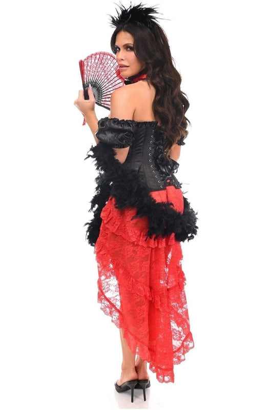 Lavish 6 PC Saloon Girl Corset Costume.
