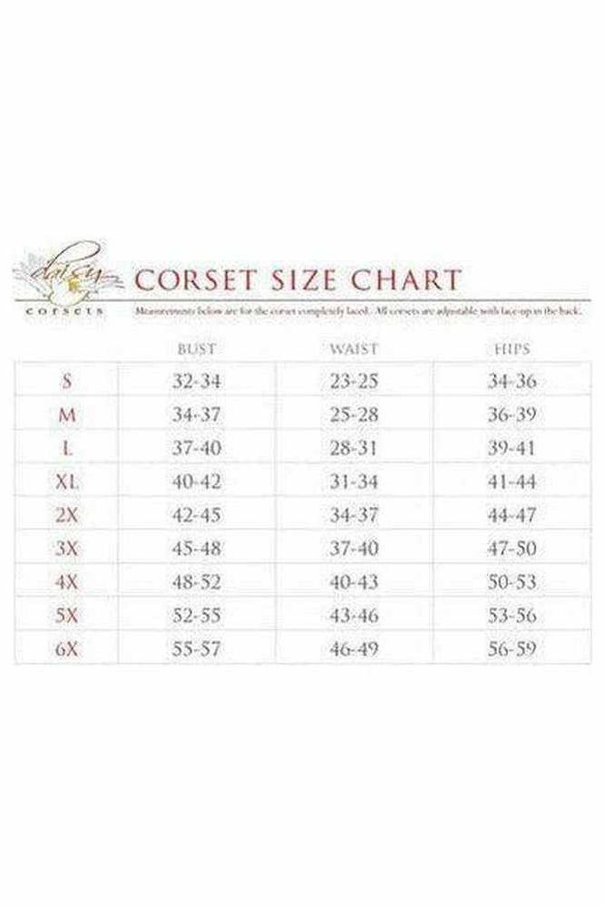 Lavish Red Plaid Satin Open Cup Waist Cincher