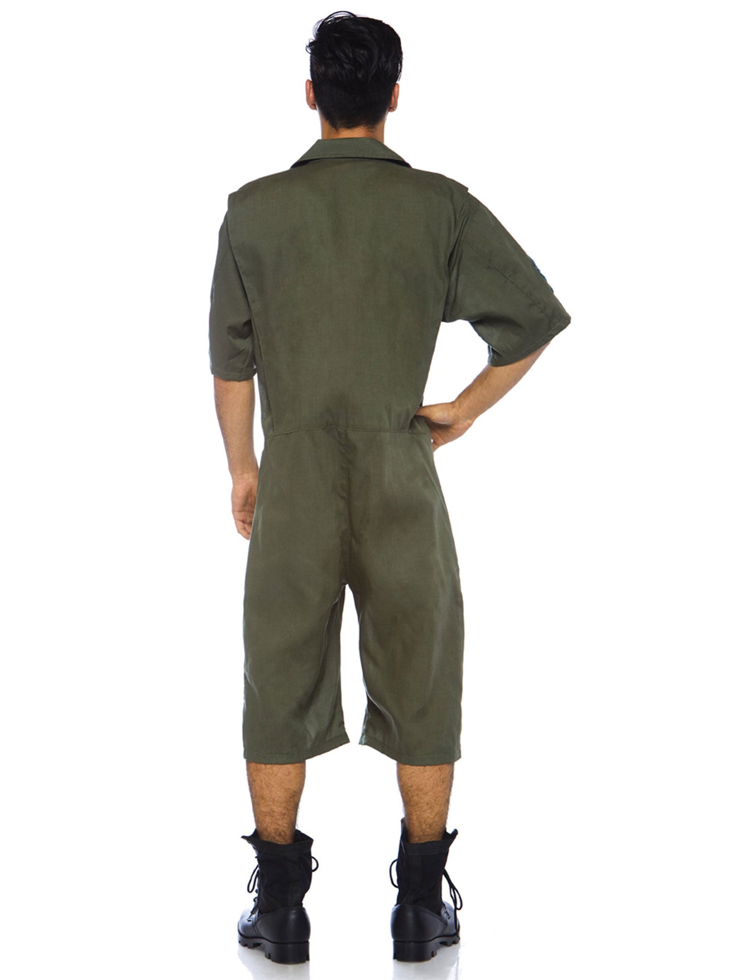 Men's Top Gun Costume Short Flight Suit - Unspoken Fashion