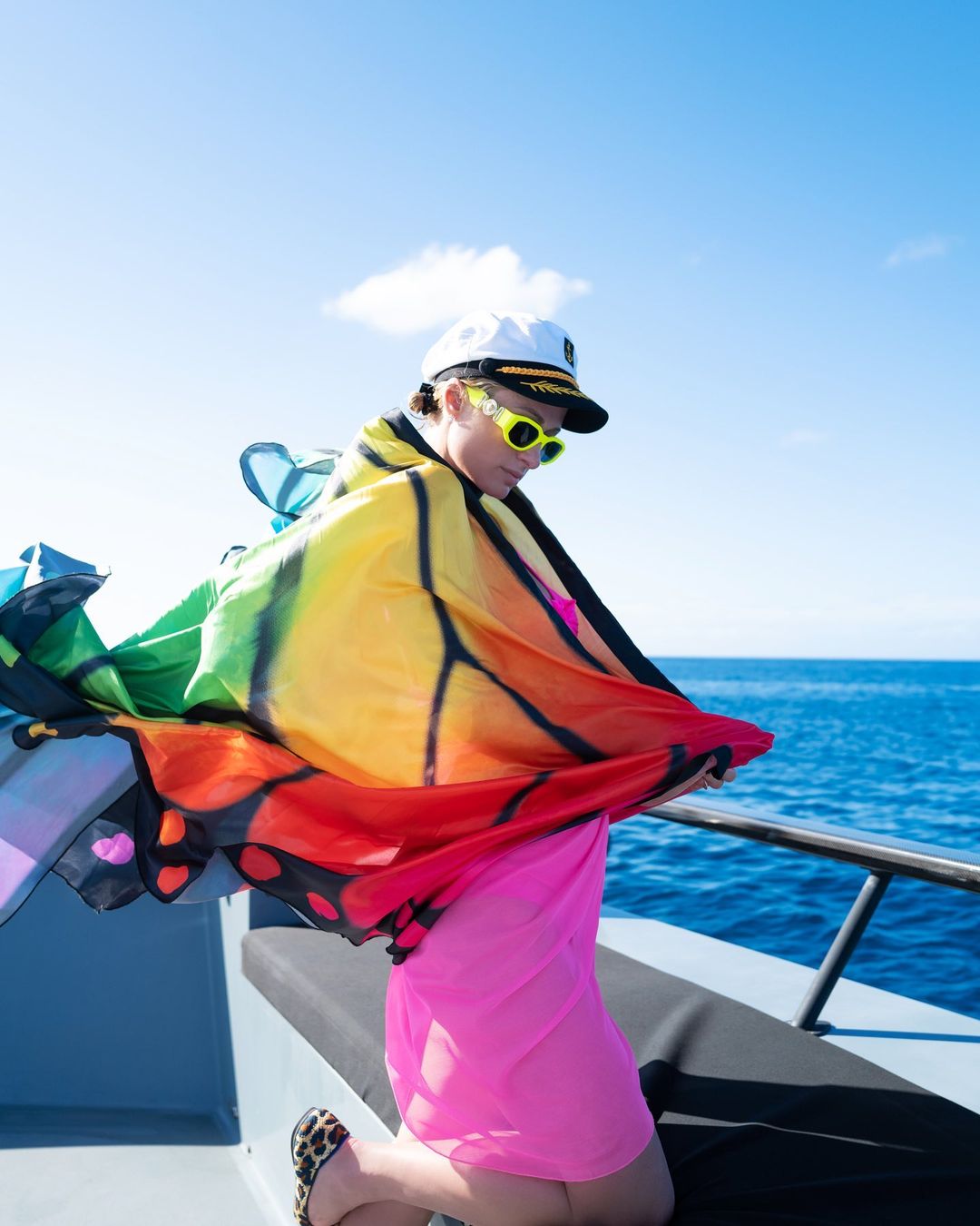 Festival Butterfly Wing Halter Cape with Batons