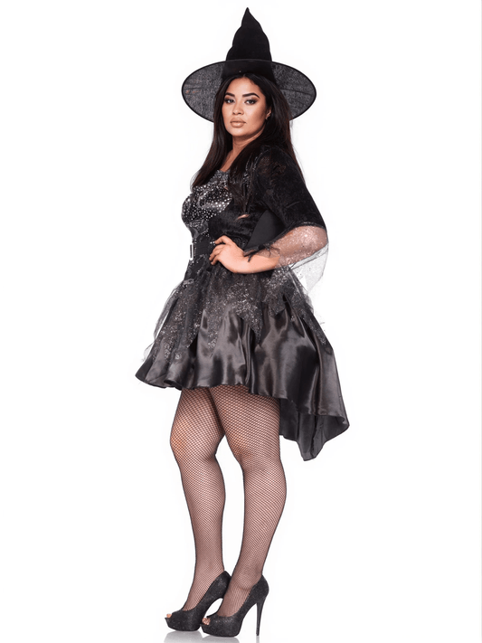 Plus Black Magic Witch Costume - Unspoken Fashion