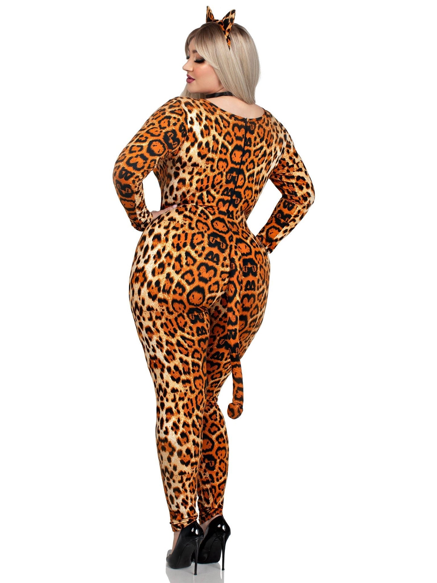 Plus Leopard Print Cougar Costume - Unspoken Fashion