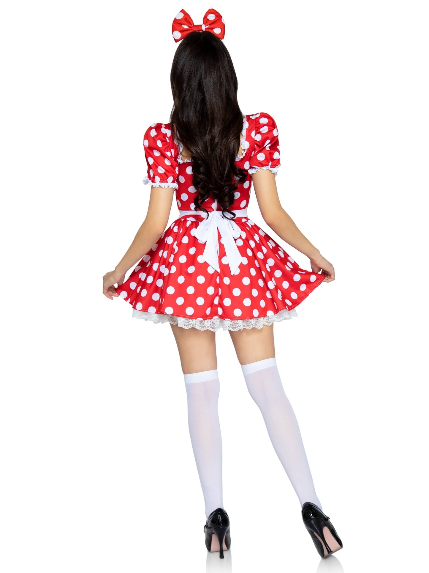 Polka Dot Dress With Headband Costume - Unspoken Fashion