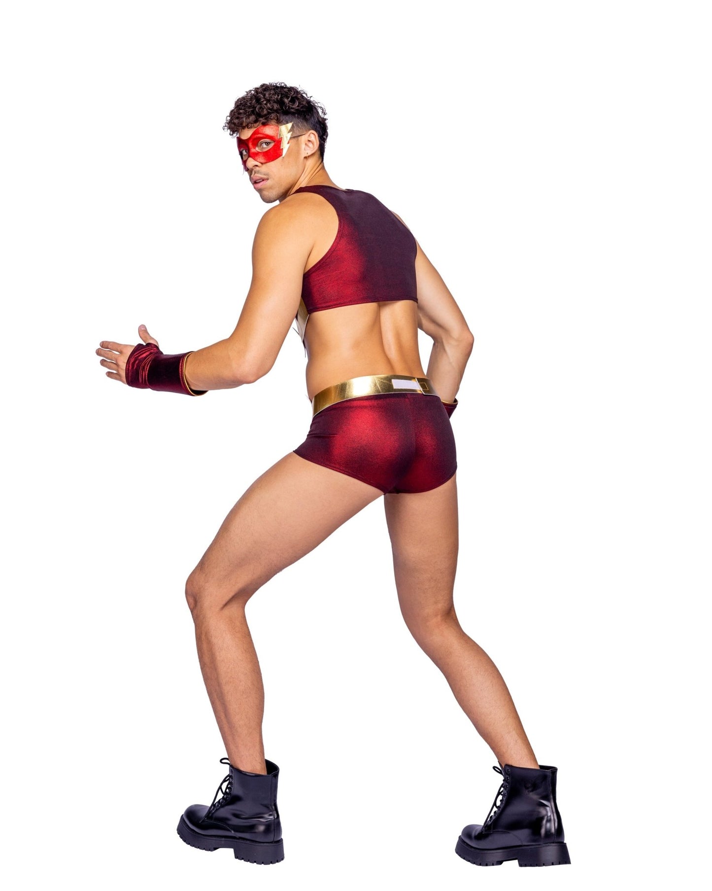 Roma 4pc Mens Thunderbolt Hero Costume.