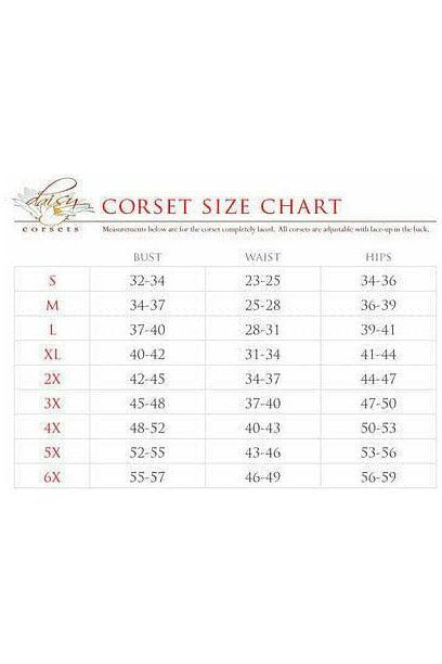 Top Drawer Plum Brocade & Faux Leather Steel Boned Under Bust Corset