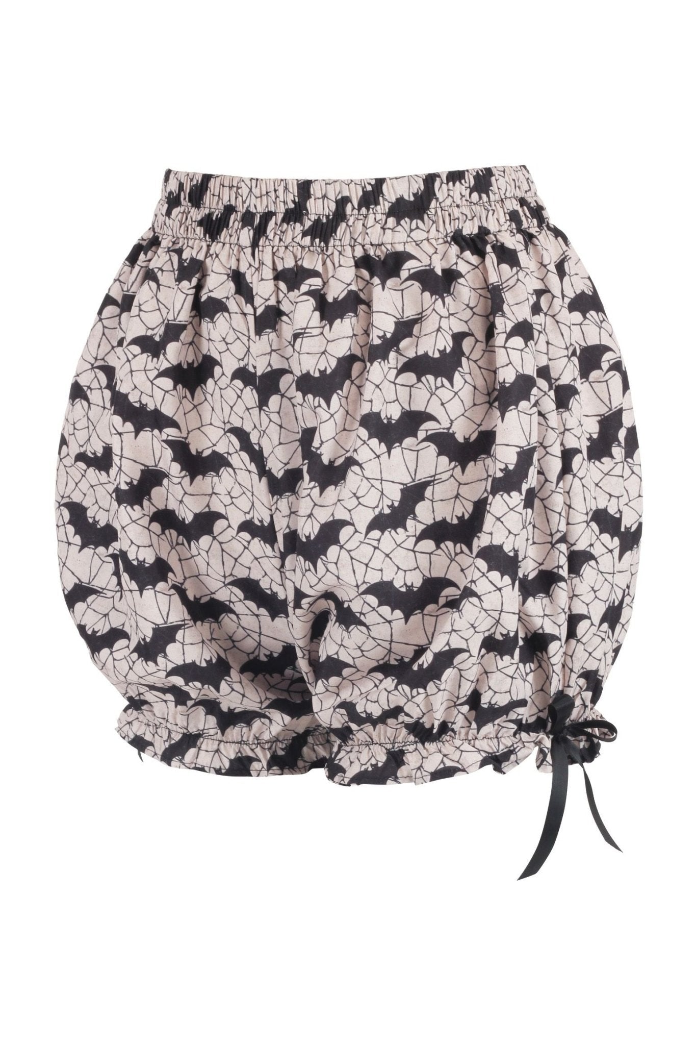 White & Black Bats Crepe Bloomers