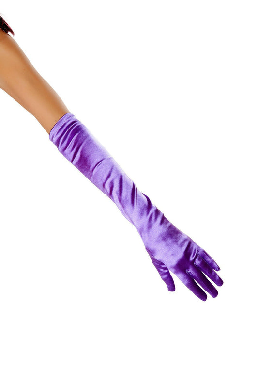 Roma Stretch Satin Gloves - Costume Accessory.