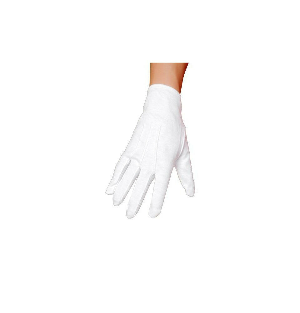 Roma White Gloves - Costume Accessory.