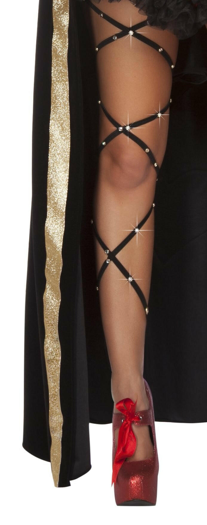 Roma Rhinestone Thigh Wrap - Costume Accessory.