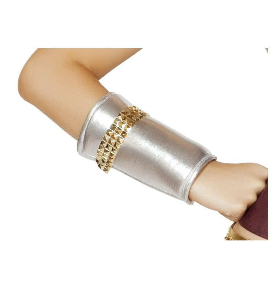 Roma Wrist Cuffs w/Gold Trim Detail - Costume Accessory.