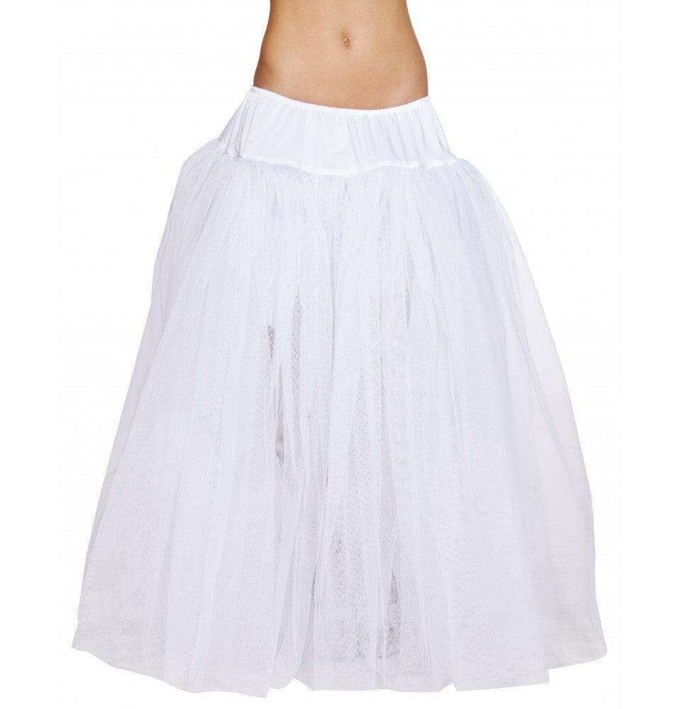 Roma Full Length White Petticoat - Costume Accessory.
