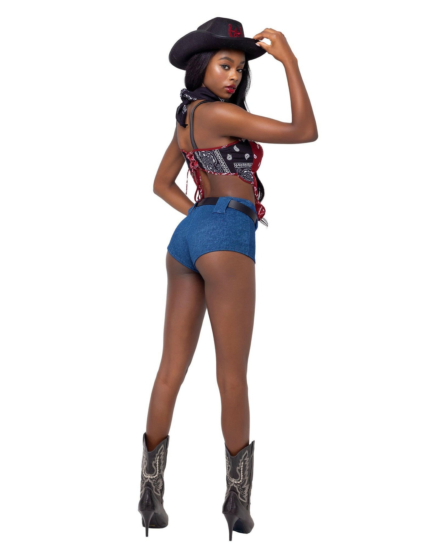 Roma 4PC Western Cowgirl Costume.