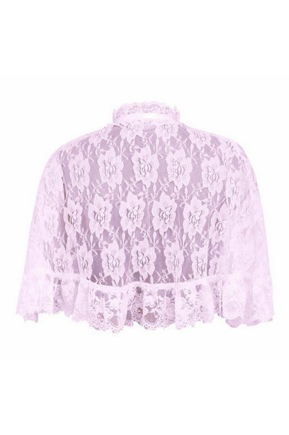 Lt Pink Lace Cape.