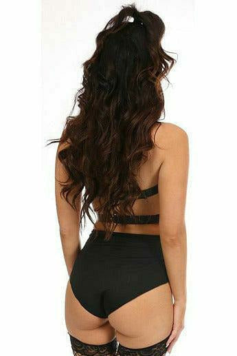 Black/Gold Vegan Leather Body Harness.