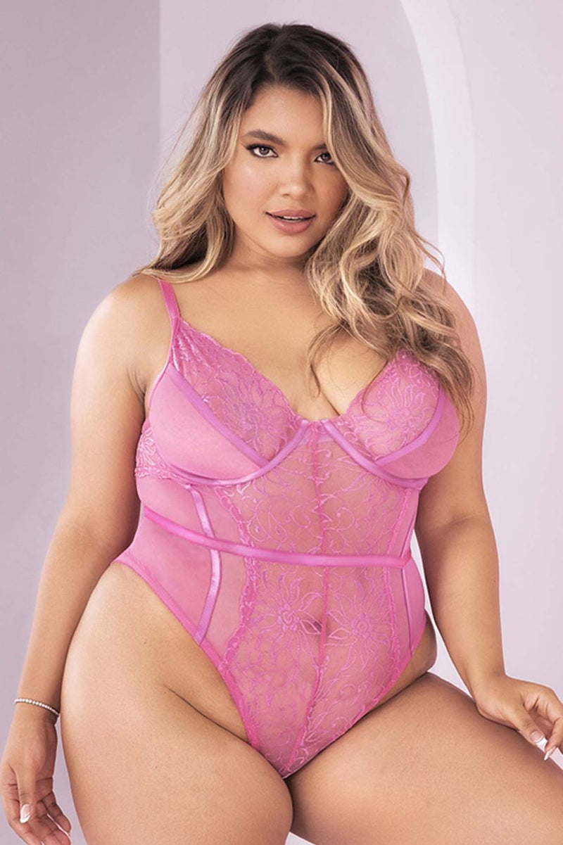 Mapale Curvy Size Teddy Color Sunset Pink – Unspoken Fashion