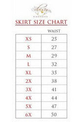 Black & Red Skulls Stretch Lycra Skirt.