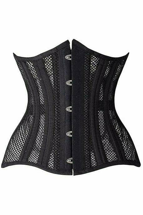 Top Drawer CURVY Black Cotton Double Steel Boned Underbust Waist Cinch –  Unspoken Fashion
