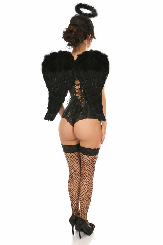 Lavish 3 PC Sexy Daring Dark Angel Corset Costume.