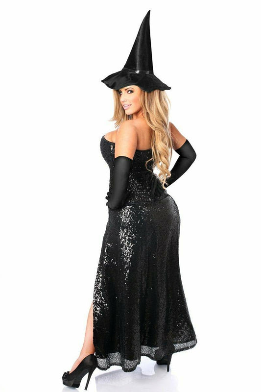 Top Drawer Premium Sequin Witch Corset Costume.