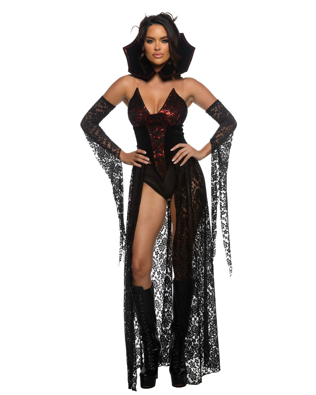 4pc Dark Romance Vampiress Costume - Unspoken Fashion
