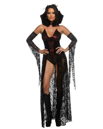 4pc Dark Romance Vampiress Costume - Unspoken Fashion