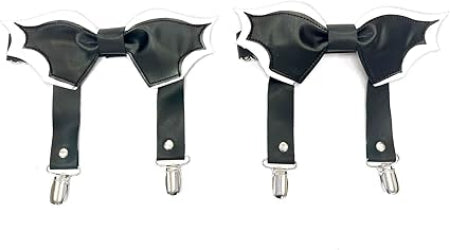 Black/White Bat Leg Garters.