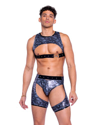 Roma Mens Rave Festival Shimmer Camouflage Chaps